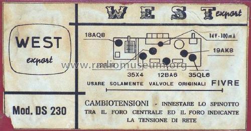 West Export DS230; West; Milano (ID = 1493914) Radio