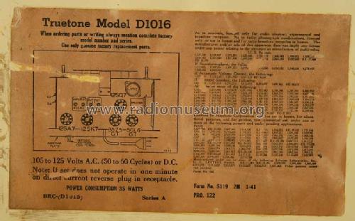 D-1016 Gem 'Coronets' Truetone ; Western Auto Supply (ID = 434616) Radio