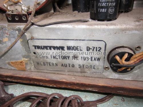 D-712 ; Western Auto Supply (ID = 2456673) Radio