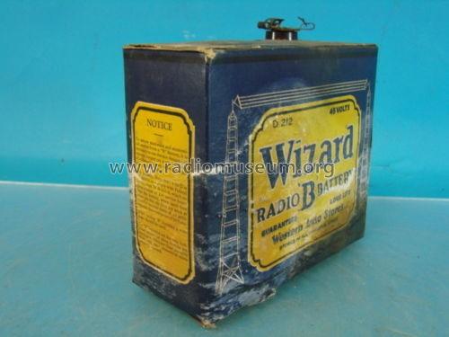 Wizard - Radio B Battery - 45 Volts D 212; Western Auto Supply (ID = 1715103) Power-S