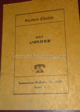 118A ; Western Electric (ID = 2806597) Ampl/Mixer
