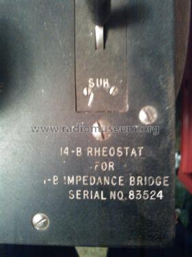 14-B Rheostat for 1-B Impedance Bridge ; Western Electric (ID = 1826426) Equipment