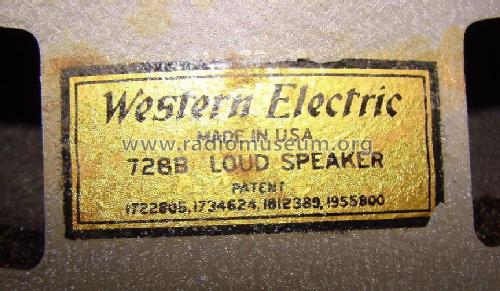 728B; Western Electric (ID = 1842681) Lautspr.-K