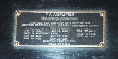 Amplifier 7-A ; Western Electric (ID = 183061) Ampl/Mixer