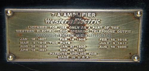 Amplifier 7-A ; Western Electric (ID = 1204517) Verst/Mix