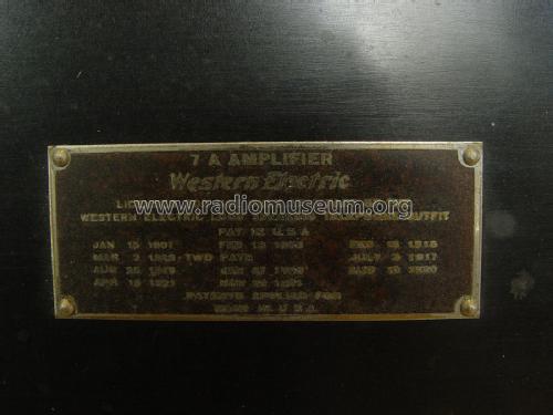 Amplifier 7-A ; Western Electric (ID = 2257898) Verst/Mix