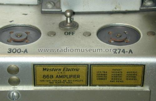Amplifier 86B; Western Electric (ID = 1214004) Ampl/Mixer