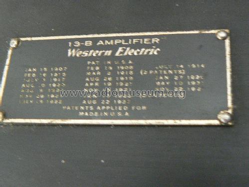 Audio Amplifier Type 13-B; Western Electric (ID = 1610464) Ampl/Mixer