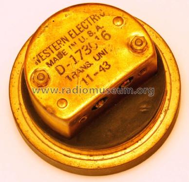 Transmitter Unit D-173016 ; Western Electric (ID = 2563811) Microphone/PU