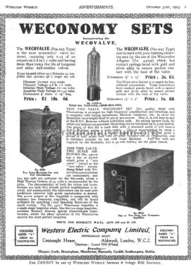 Weconomy HF Amplifier & Detector 44081 Ch=2217; Western Electric Co. (ID = 2849697) Radio