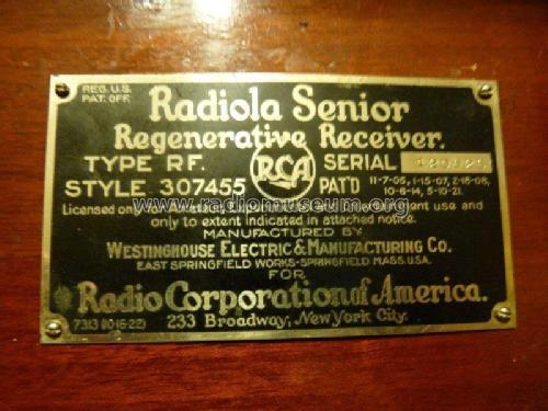Aeriola Sr. Receiver RF; Westinghouse El. & (ID = 1453466) Radio