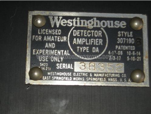 Detector-Amplifier DA; Westinghouse El. & (ID = 1218908) mod-past25