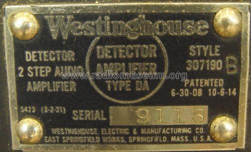 Detector-Amplifier DA; Westinghouse El. & (ID = 2350651) mod-past25