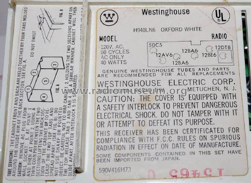 H940LN6 ; Westinghouse El. & (ID = 2072708) Radio