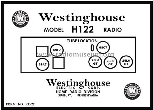 H-122 Duo ; Westinghouse El. & (ID = 2876407) Radio