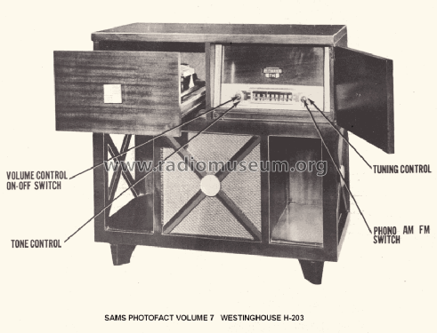 H-203 Ch= V-2137; Westinghouse El. & (ID = 1280845) Radio