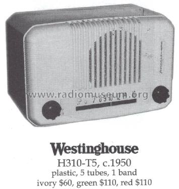 H-310T5 CH= V-2161; Westinghouse El. & (ID = 1482899) Radio