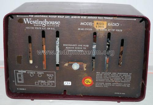 H-345T5 Ch= V-2157-4U; Westinghouse El. & (ID = 2075028) Radio