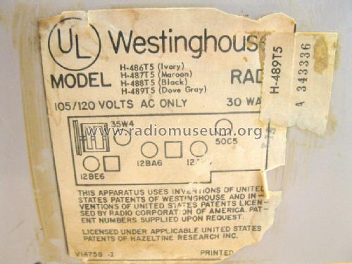 H-489T5 Ch=V-2236-2; Westinghouse El. & (ID = 1009809) Radio
