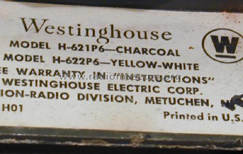 H-621P6 Ch= V-2296-1; Westinghouse El. & (ID = 902471) Radio