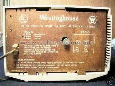 H-677T4 Ch= V-2239-6; Westinghouse El. & (ID = 275558) Radio