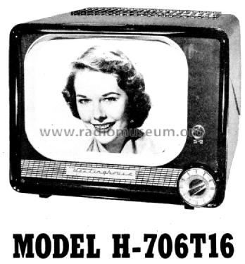 H-706T16 Ch= V-2207-1; Westinghouse El. & (ID = 1208779) Television