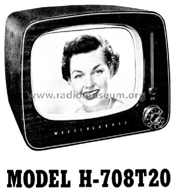 H-708T20 Ch= V-2220-11; Westinghouse El. & (ID = 1209161) Television