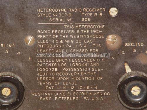 Heterodyne Radio Receiver Type R B; Westinghouse El. & (ID = 2258024) Radio