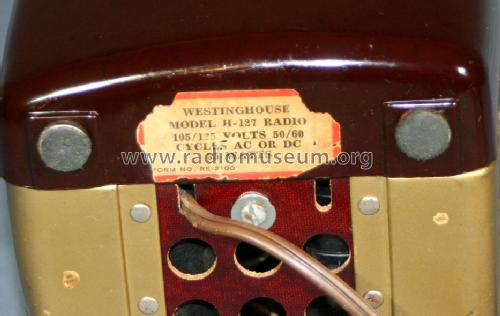 'Little Jewel' 'Refrigerator' H127 ; maroon; Westinghouse El. & (ID = 1663621) Radio