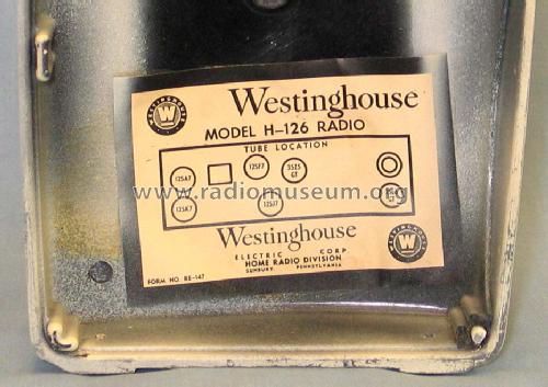Little Jewel 'Refrigerator' H-126; Westinghouse El. & (ID = 246479) Radio