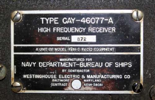 RBM-5 CAY-46077-A; Westinghouse El. & (ID = 263790) Mil Re