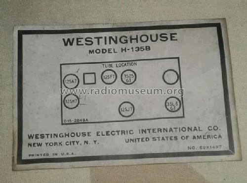 Refrigerator H-135B; Westinghouse El. & (ID = 2266672) Radio