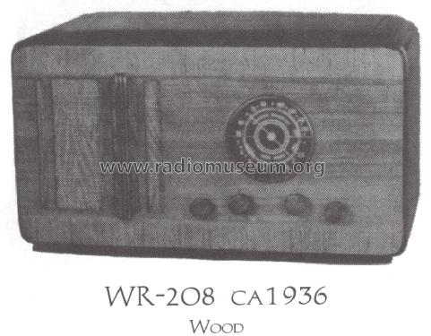 WR-208 ; Westinghouse El. & (ID = 1507483) Radio