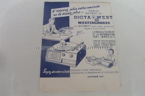 Dictawest IN-25-B; Westinghouse, (ID = 776567) Sonido-V