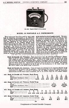 AC-Ammeter 155; Weston Electrical (ID = 1434960) Equipment