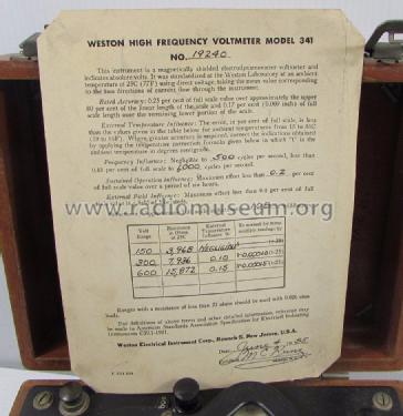 AC/DC Voltmeter 341; Weston Electrical (ID = 1937430) Equipment