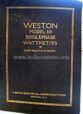 AC/DC Wattmeter 310; Weston Electrical (ID = 1128510) Equipment