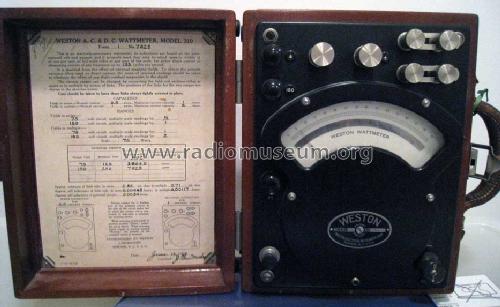 AC/DC Wattmeter 310; Weston Electrical (ID = 1128511) Equipment
