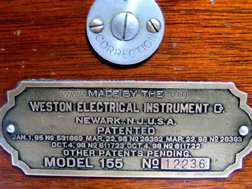 AC-Voltmeter 155; Weston Electrical (ID = 1197140) Equipment