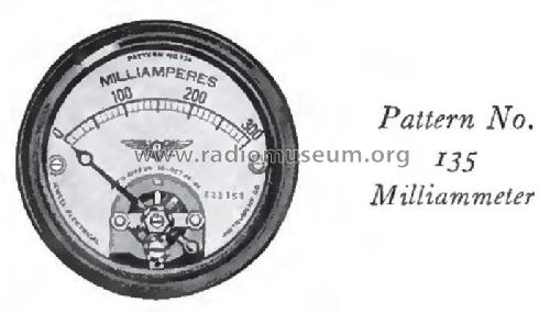 Jewell Milliammeter Pattern No. 135; Weston Electrical (ID = 1196720) Misc