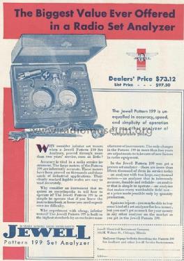 Jewell Radio Set Analyzer Pattern 199; Weston Electrical (ID = 1338342) Equipment