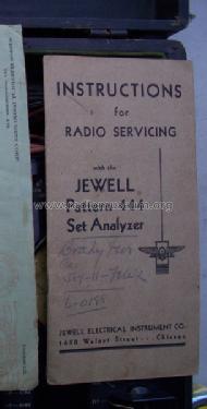 Jewell Set Analyzer Pattern 444; Weston Electrical (ID = 1166342) Equipment