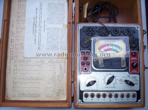 Tube and Battery Tester 777; Weston Electrical (ID = 1096868) Ausrüstung