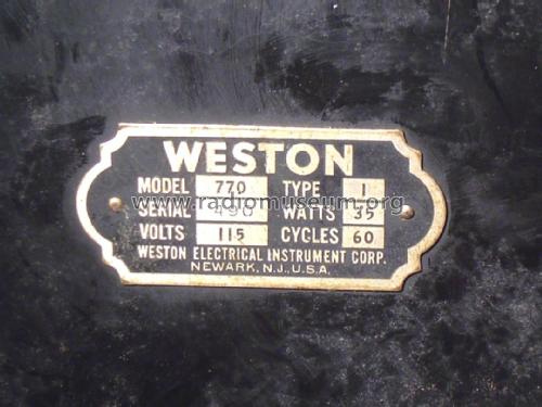 Tube Checker 770; Weston Electrical (ID = 2259768) Equipment