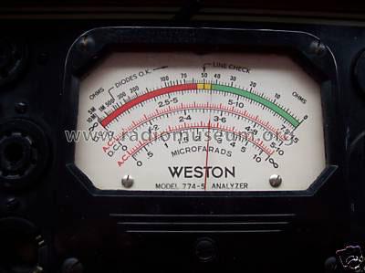 Analyzer - Tube Checker 774-5; Weston Electrical (ID = 630467) Ausrüstung