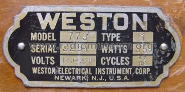 Tubechecker 773; Weston Electrical (ID = 1177808) Equipment