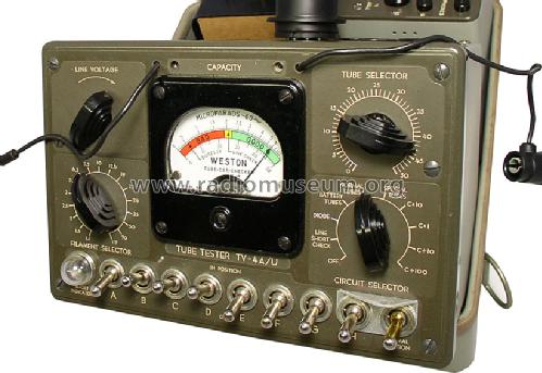 TV-4 A/U Tube Tester; Weston Electrical (ID = 415722) Equipment