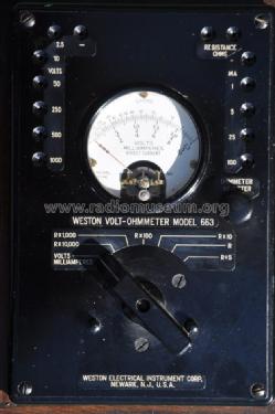 Volt-Ohmmeter 663; Weston Electrical (ID = 955010) Equipment