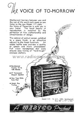 Westco 117; Westonhouse Radio (ID = 2703449) Radio