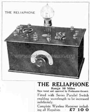 Super Reliaphone 2-Valve Receiver No. 1; Wholesale Wireless (ID = 2503586) Radio